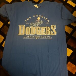 Very rare Vintage Los Angeles dodgers  t shirt  from 2000 color blue large